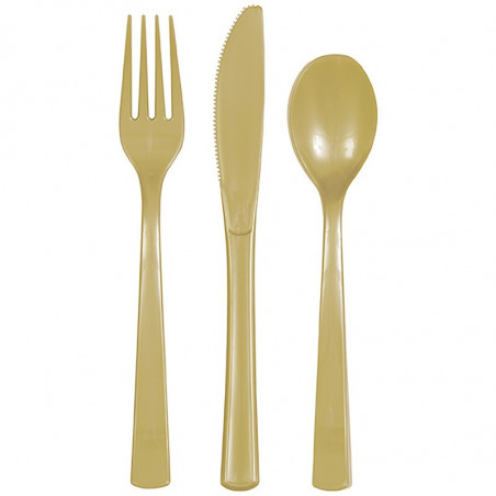 Gold Plastic Cutlery