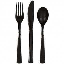 Black Plastic Cutlery