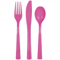 Hot Pink Plastic Cutlery