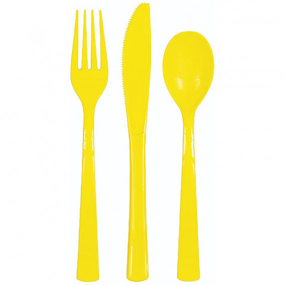 Yellow Plastic Cutlery Yellow Plastic Cutlery