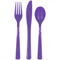 Purple Plastic Cutlery