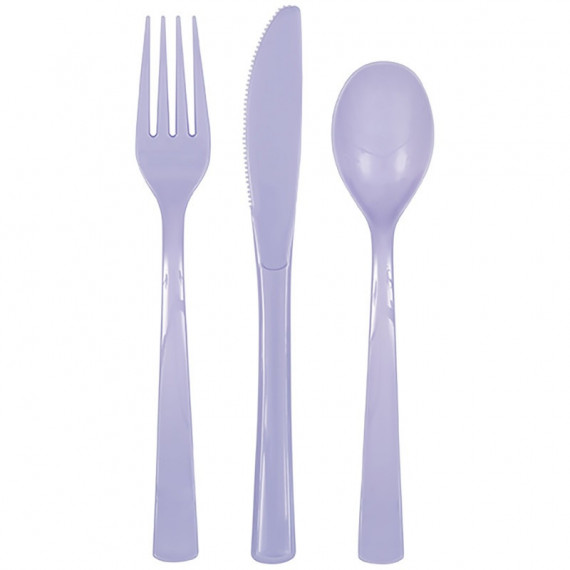 Lavender Plastic Cutlery Lavender Plastic Cutlery