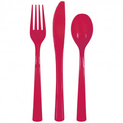 Red Plastic Cutlery