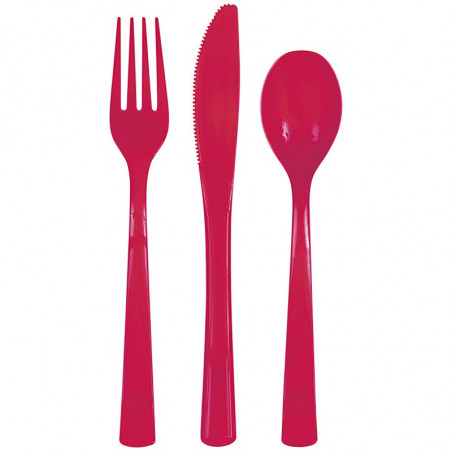 Red Plastic Cutlery