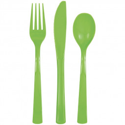 Lime Green Plastic Cutlery
