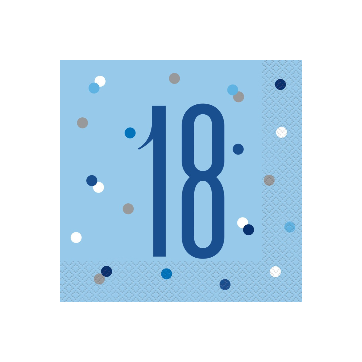 Blue Glitz 18th Napkins