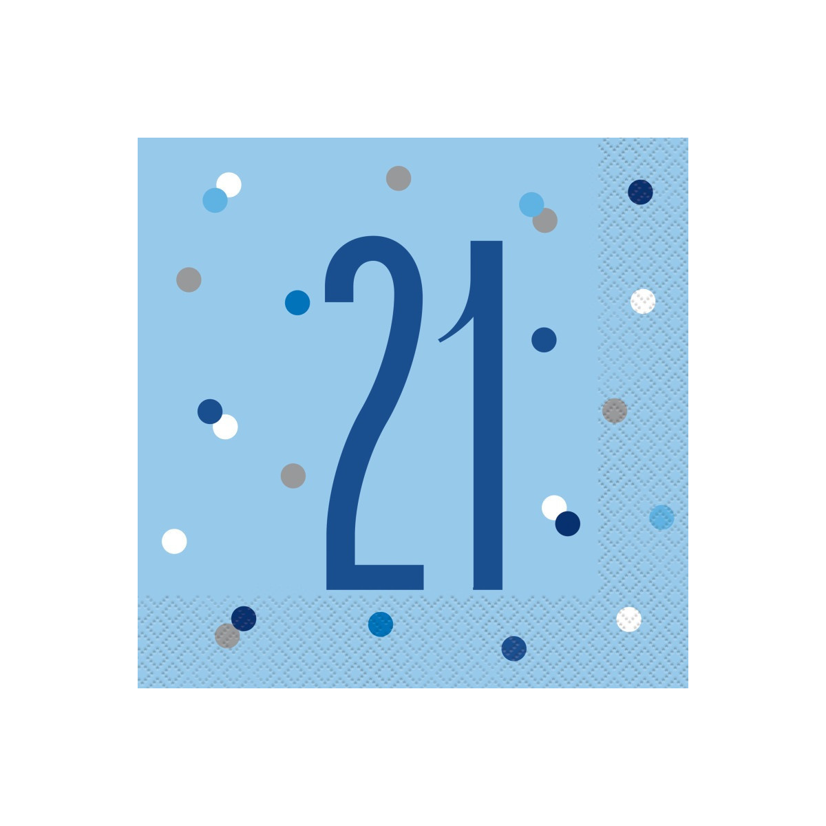 Blue Glitz 21st Napkins