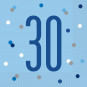 Blue Glitz 30th Napkins