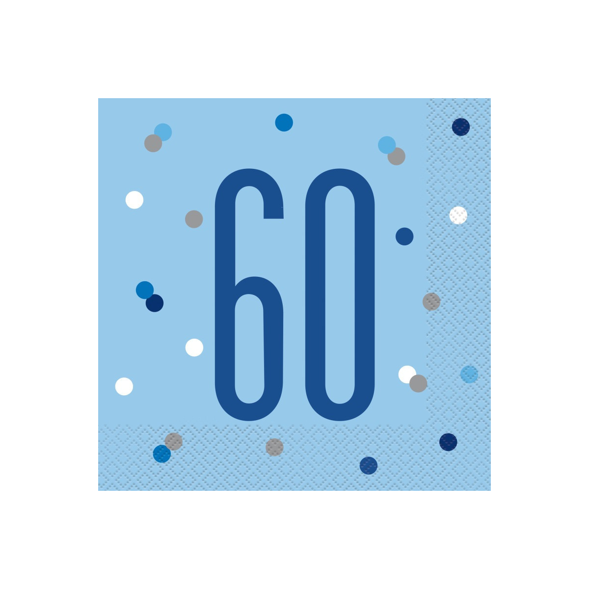 Blue Glitz 60th Napkins