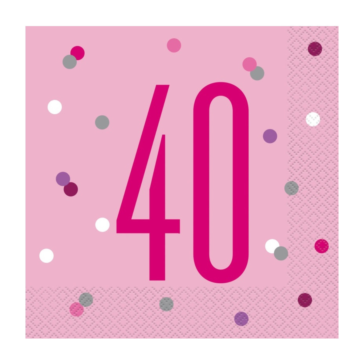Pink Glitz 40th Napkins