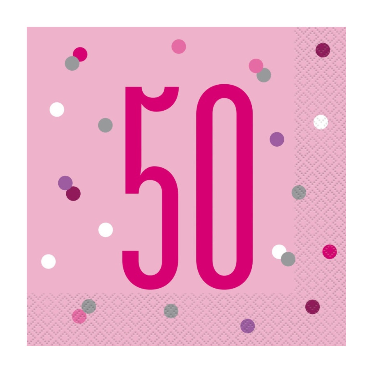 Pink Glitz 50th Napkins