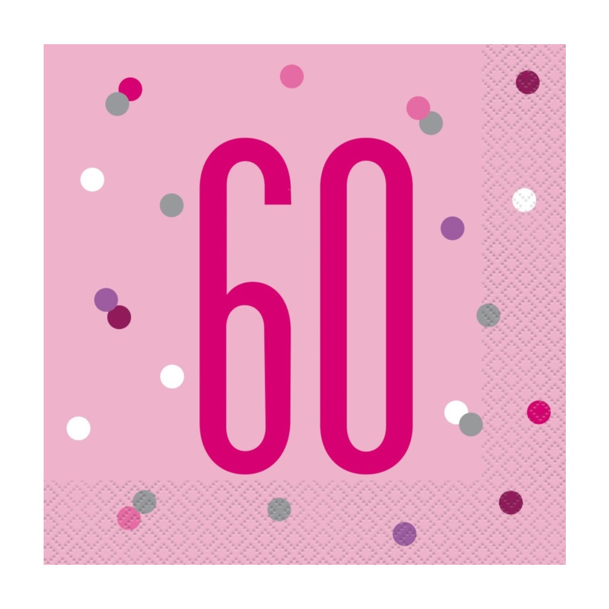 Pink Glitz 60th Napkins