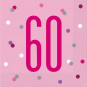 Pink Glitz 60th Napkins