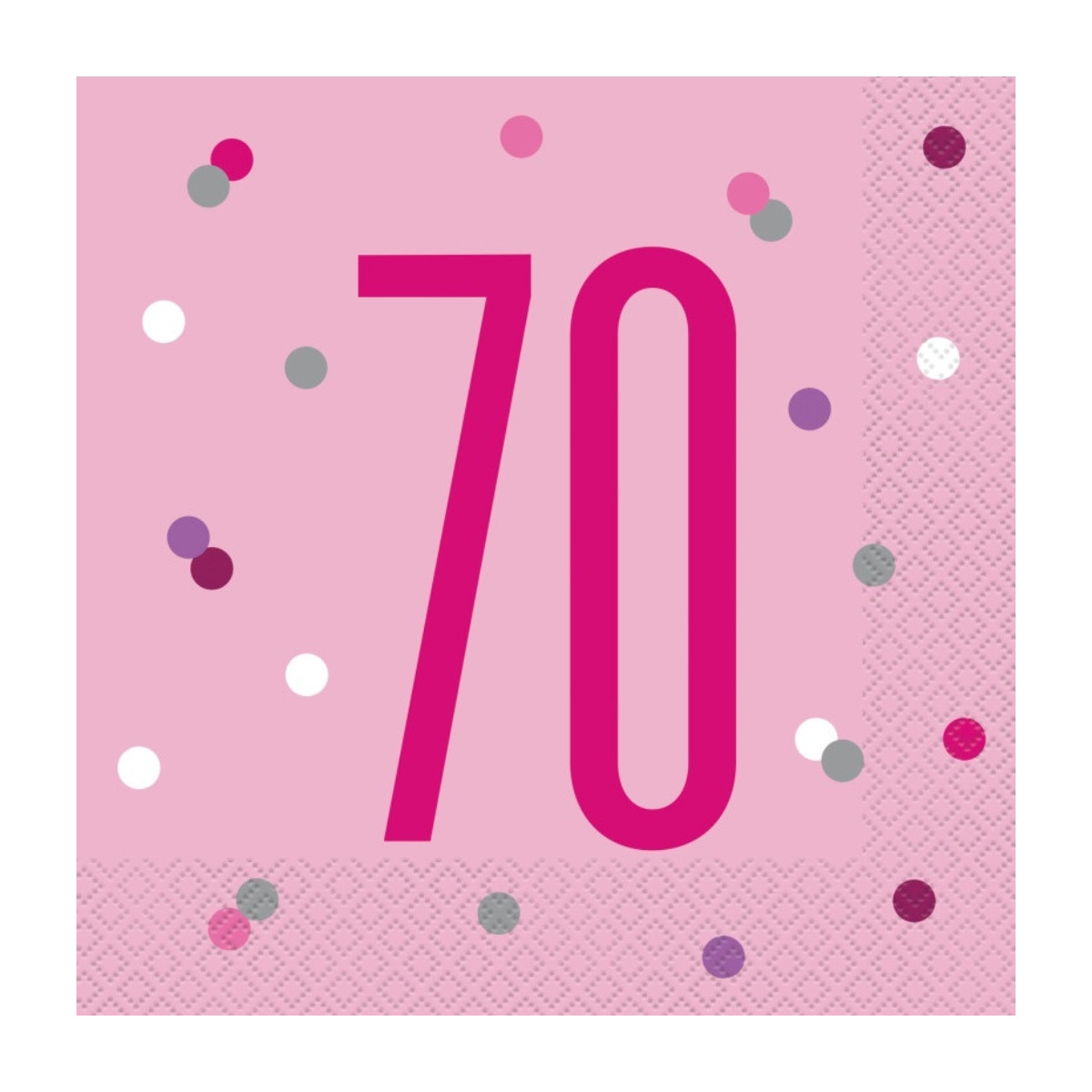 Pink Glitz 70th Napkins