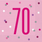 Pink Glitz 70th Napkins