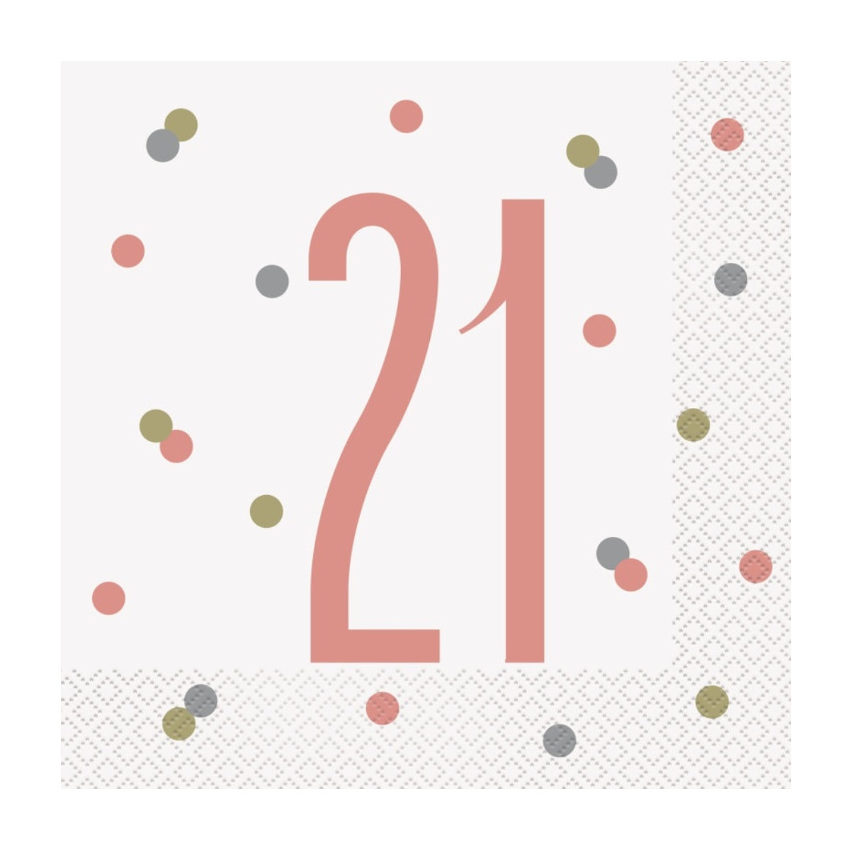 Rose Gold Glitz 21st Napkins