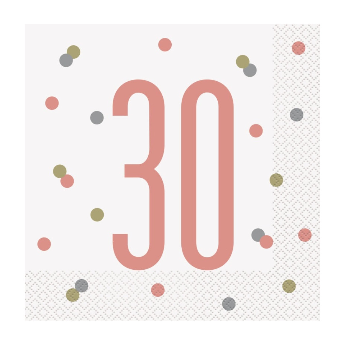 Rose Gold Glitz 30th Napkins
