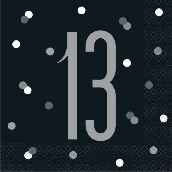 Black Glitz 13th Napkins