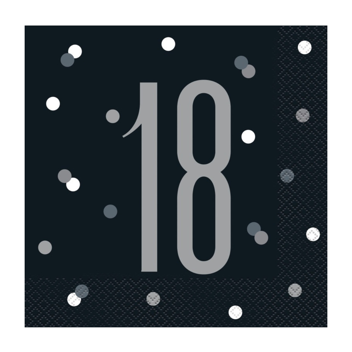 Black Glitz 18th Napkins