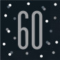 Black Glitz 60th Napkins