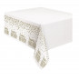 Gold Confetti Happy Birthday Plastic Tablecover