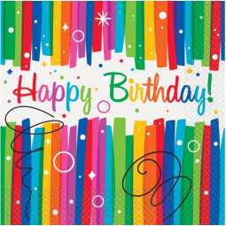 Rainbow Happy Birthday Napkins