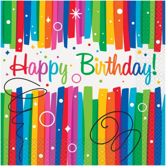 Rainbow Happy Birthday Napkins