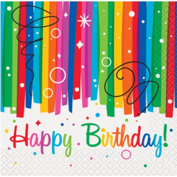 Rainbow Happy Birthday Napkins