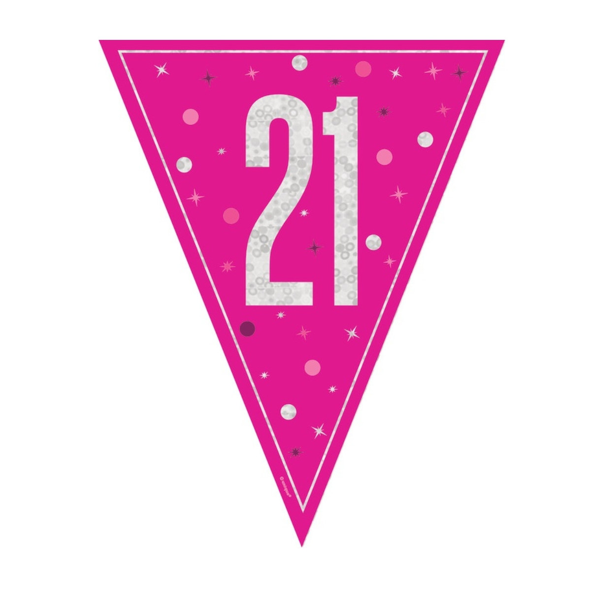 Pink 21st Birthday Plastic Bunting