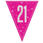 Pink 21st Birthday Plastic Bunting