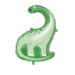 Green Dinosaur Supershape Foil Balloon - Inflated