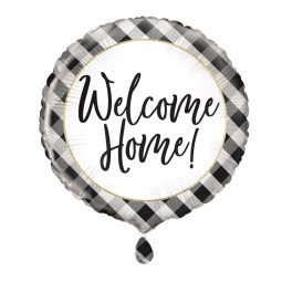 Welcome Home Round Foil Balloon - Inflated