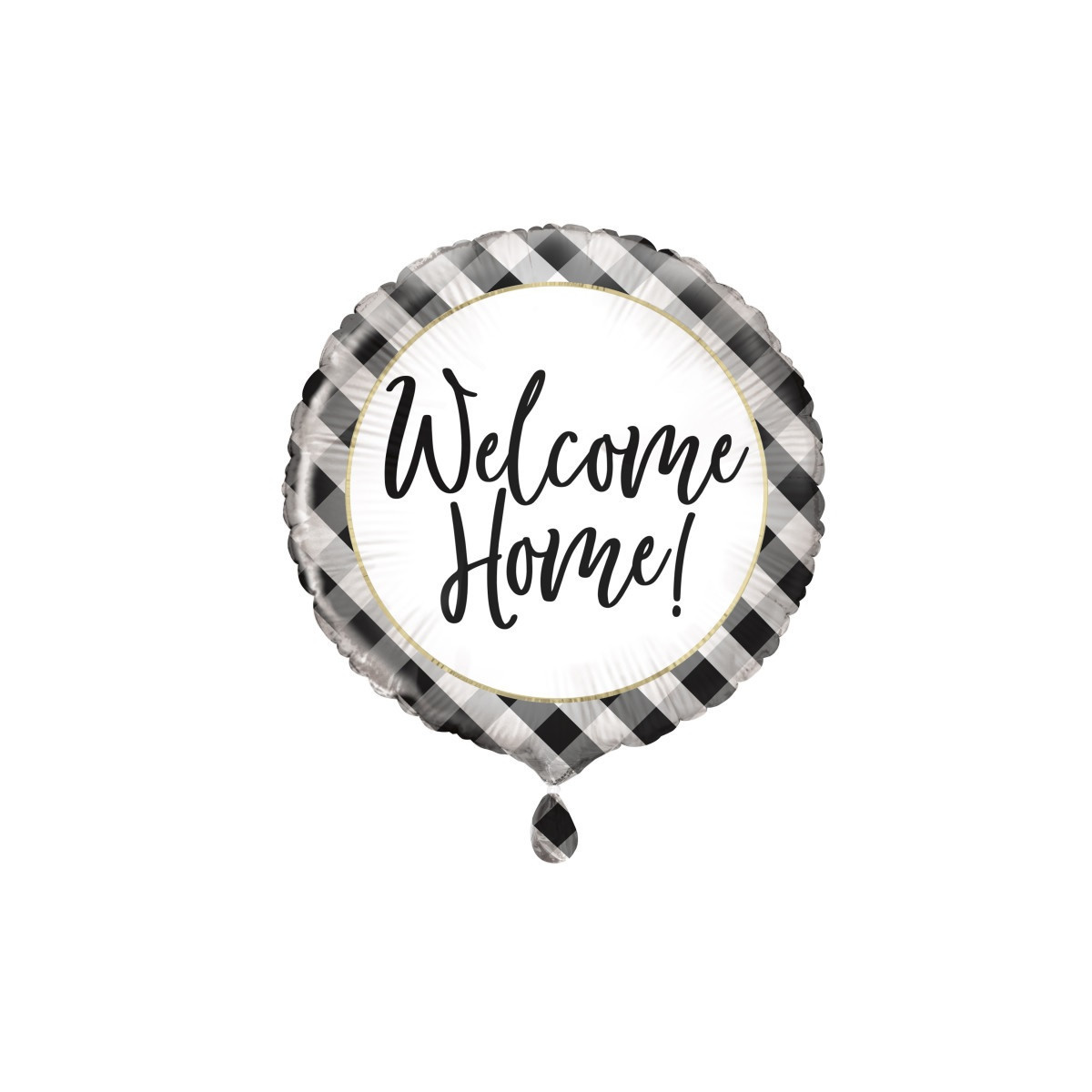 Welcome Home Round Foil Balloon - Inflated Welcome Home Round Foil Balloon - Inflated
