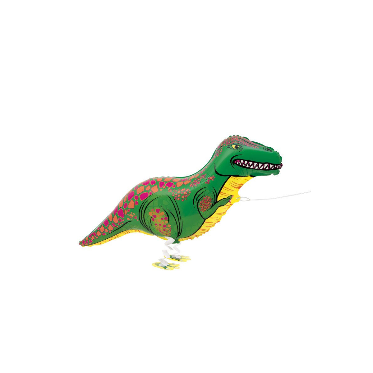 Dinosaur Walking Pet Foil Balloon - Inflated Dinosaur Walking Pet Foil Balloon - Inflated
