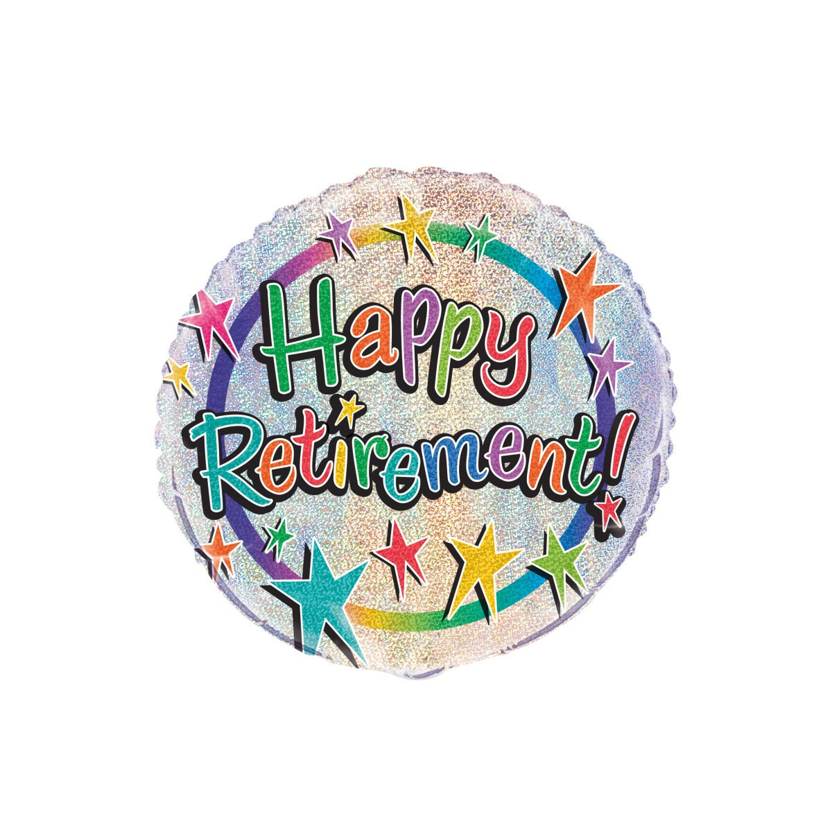 Happy Retirement Foil Balloon - Inflated Happy Retirement Foil Balloon - Inflated