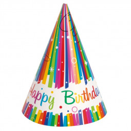 Rainbow Birthday Paper Party Hats