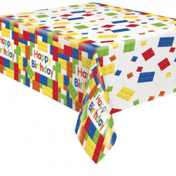 Colourful Blocks Plastic Tablecover
