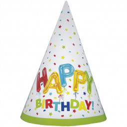 Multicoloured Birthday Paper Party Hats