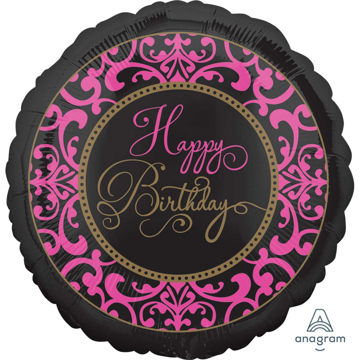Fabulous Happy Birthday Round Foil Balloon - Inflated