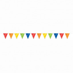 Multicoloured Plastic Bunting Bunting - 32ft