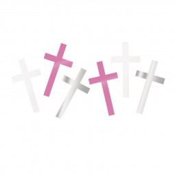 Pink Cross Confetti