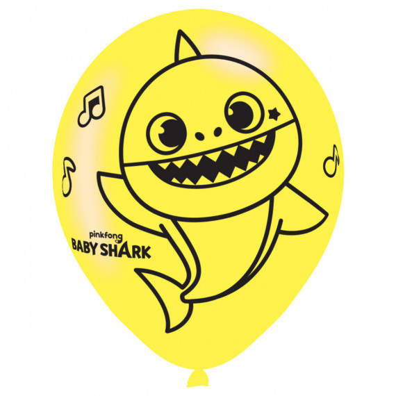 Baby Shark Latex Balloons - Inflation Options Baby Shark Latex Balloons - Inflation Options