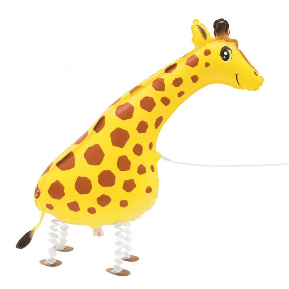 Giraffe Walking Pet Foil Balloon - Inflated