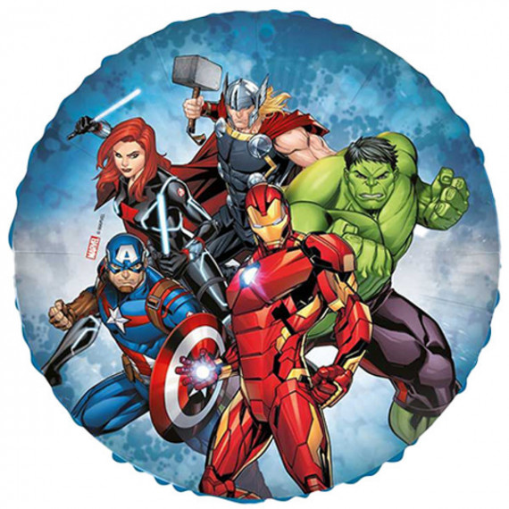 Avengers Round Foil Balloon - Inflated Avengers Round Foil Balloon - Inflated