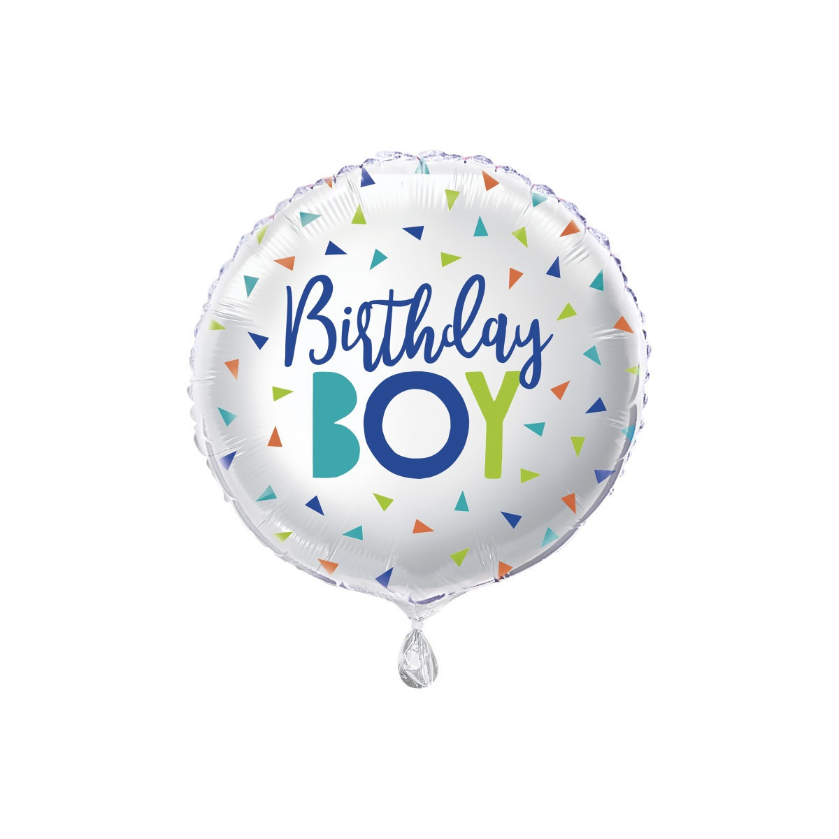 Birthday Boy Round Foil Balloon - Inflated