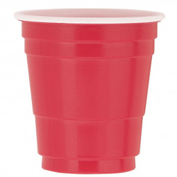Red Plastic Shot Glasses