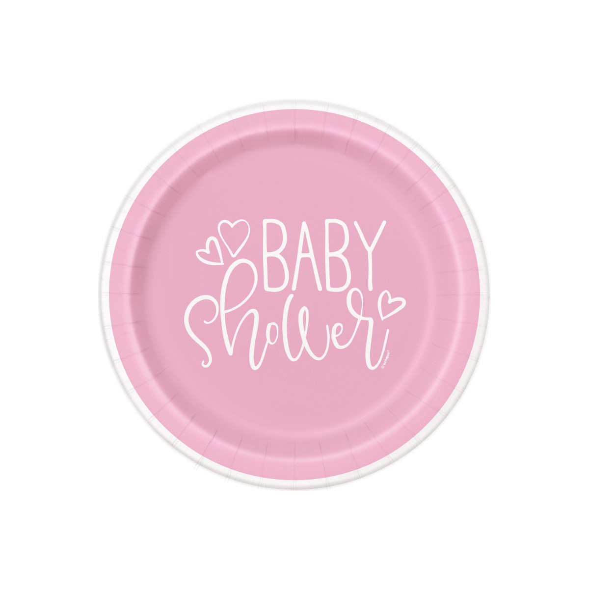 Pink Baby Shower Paper Plates - 8 Pack Pink Baby Shower Paper Plates - 8 Pack