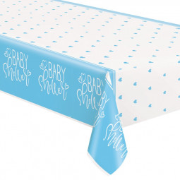 Blue Baby Shower Plastic Tablecover