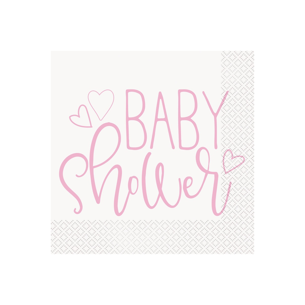 Pink Baby Shower Paper Napkins - 16 Pack Pink Baby Shower Paper Napkins - 16 Pack