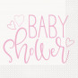 Pink Baby Shower Paper Napkins - 16 Pack Pink Baby Shower Paper Napkins - 16 Pack